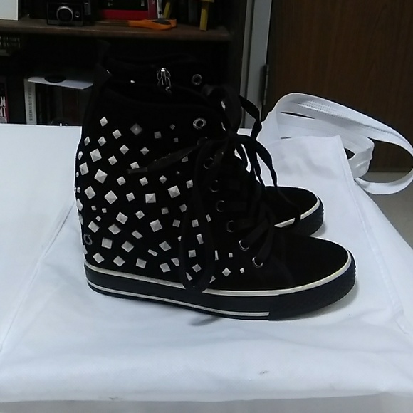 donna karan wedge sneakers